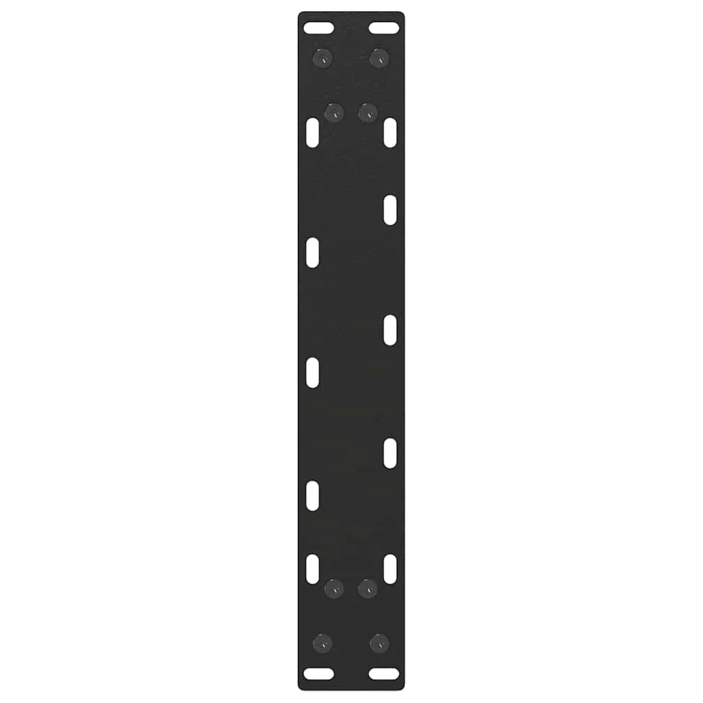 Set di 2 gambe regolabili per tavolino da caffè a forma di U design moderno 28 x 43 cm acciaio nero 02_0057388