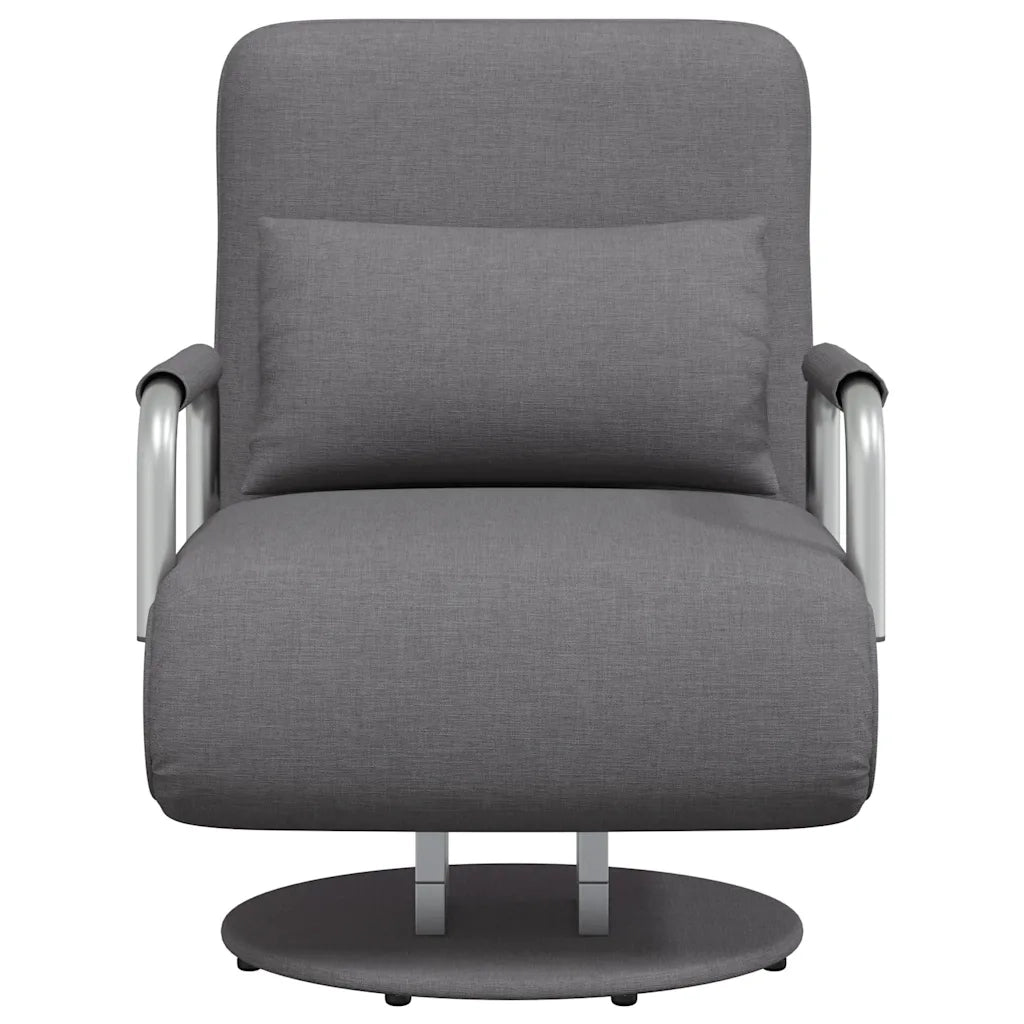 Sedia Girevole e Divano Letto Grigio Scuro in Tessuto 244667