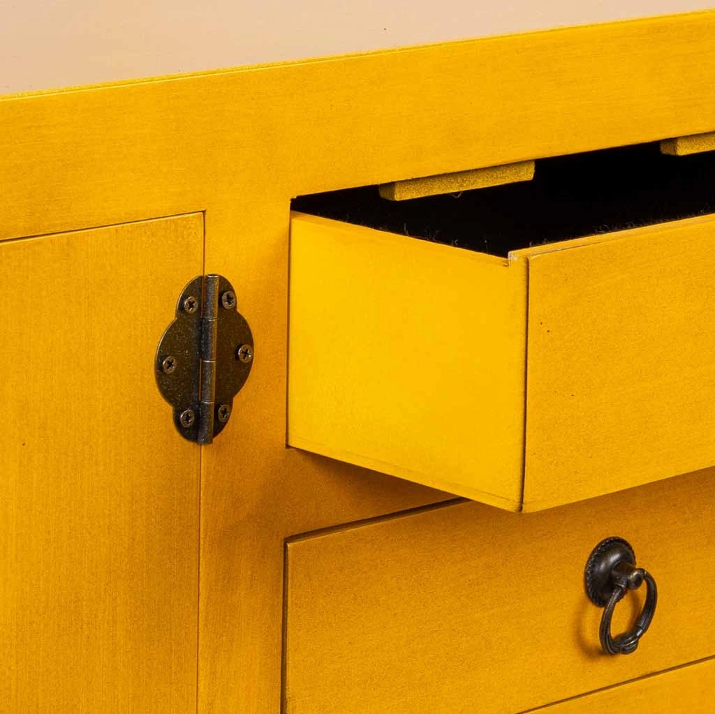 Mobile da ingresso in legno con 3 cassetti e 2 porte 63x26x83