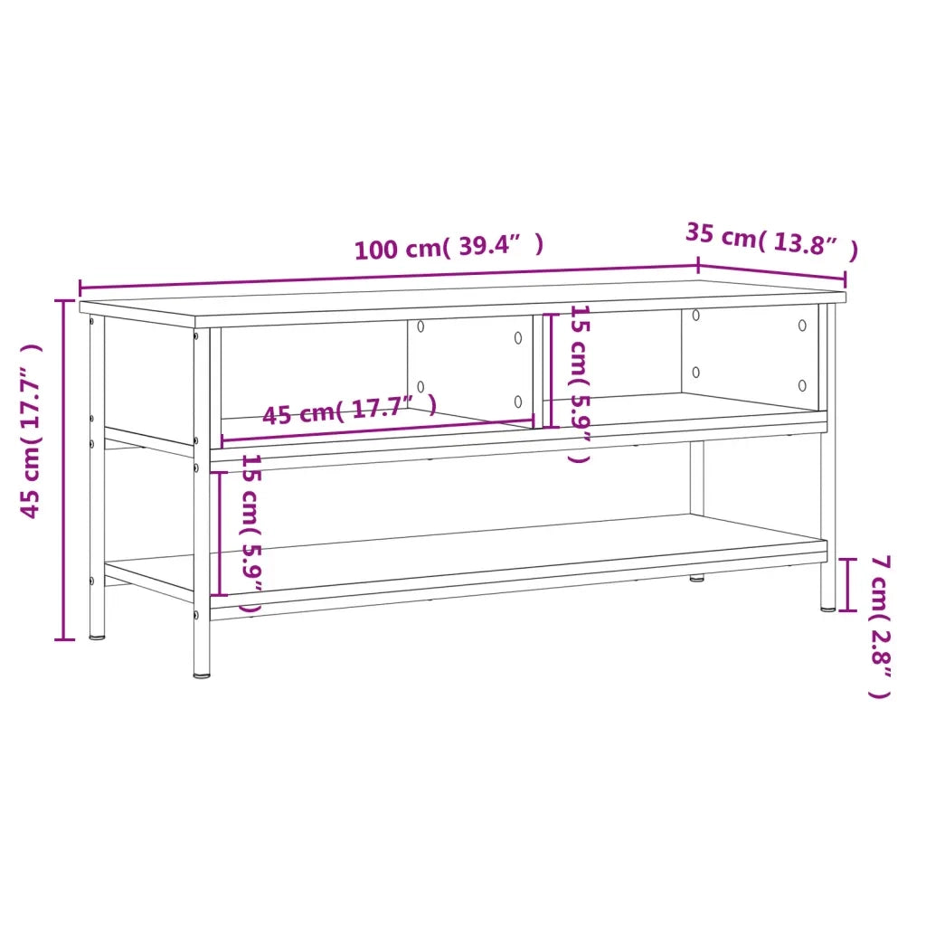 Mobile TV | Armadietto TV | Mobile Porta TV Grigio Sonoma 100x35x45 cm in Legno Multistrato