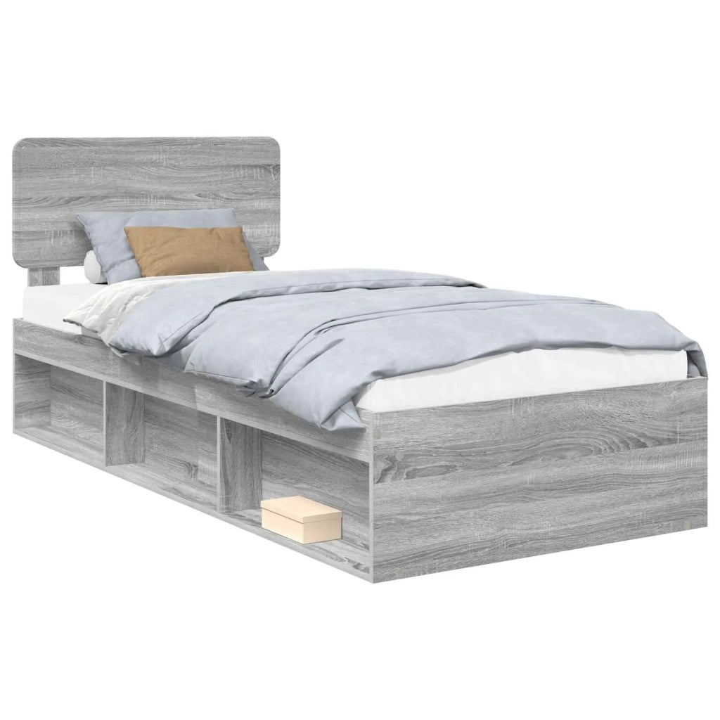 Struttura del letto Grigio Sonoma 90 x 200 cm Pino massello 3412128