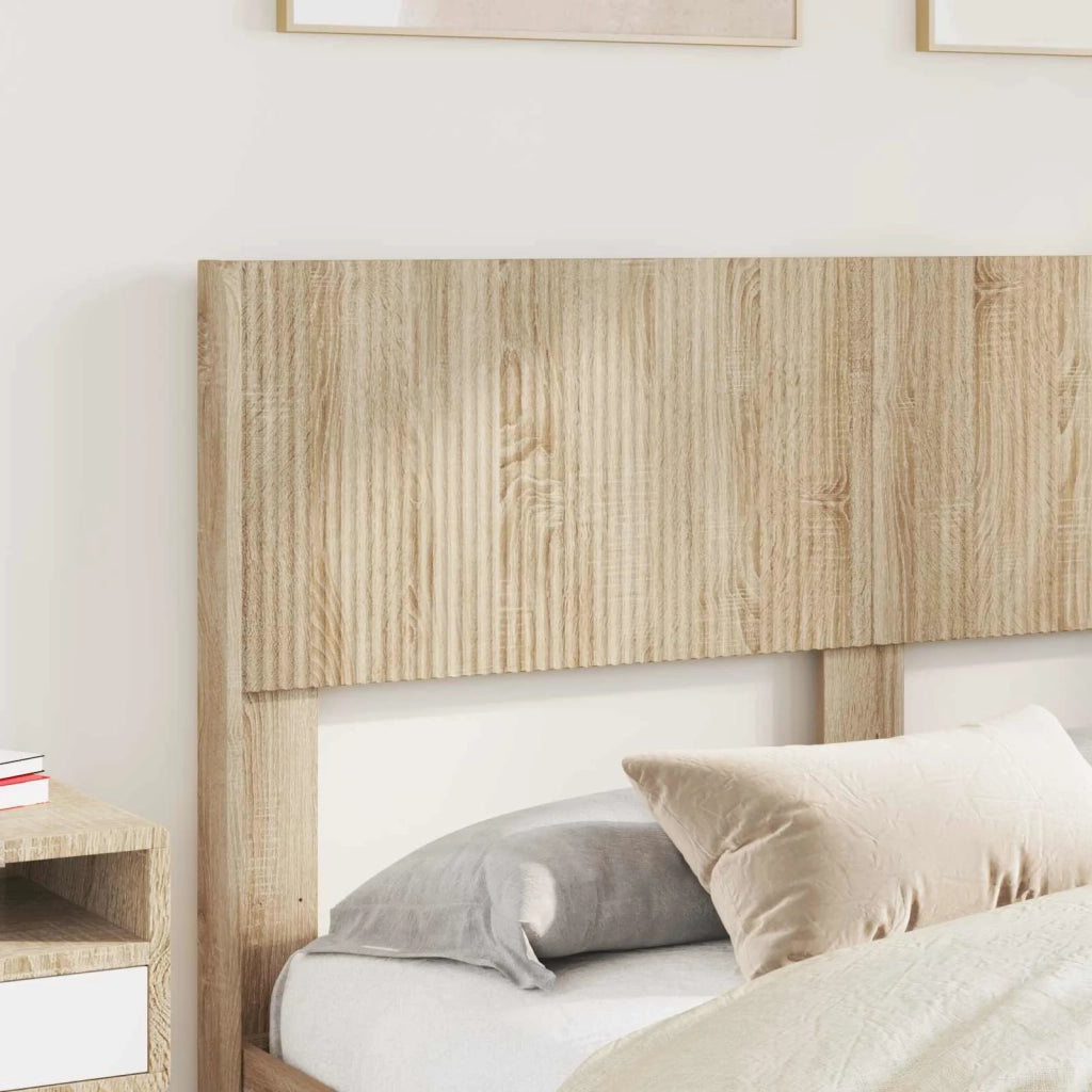 Struttura del letto con stoccaggio e testata Rovere Sonoma