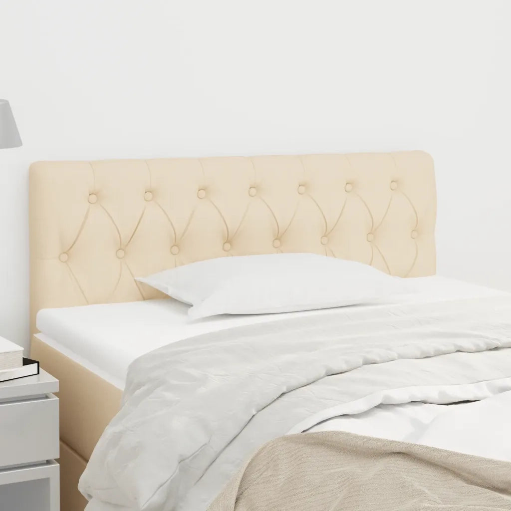 Testiera-Testata-Testiera Decorativa Crema 100 x 7 x 78/88 cm in Tessuto