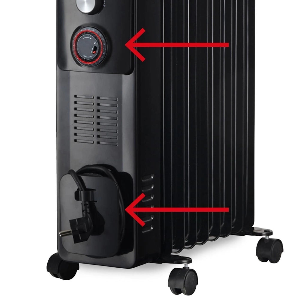 Argoclima WARM BLACK TT 9 Interno Bianco 2400 W Riscaldatore ambiente elettrico a olio