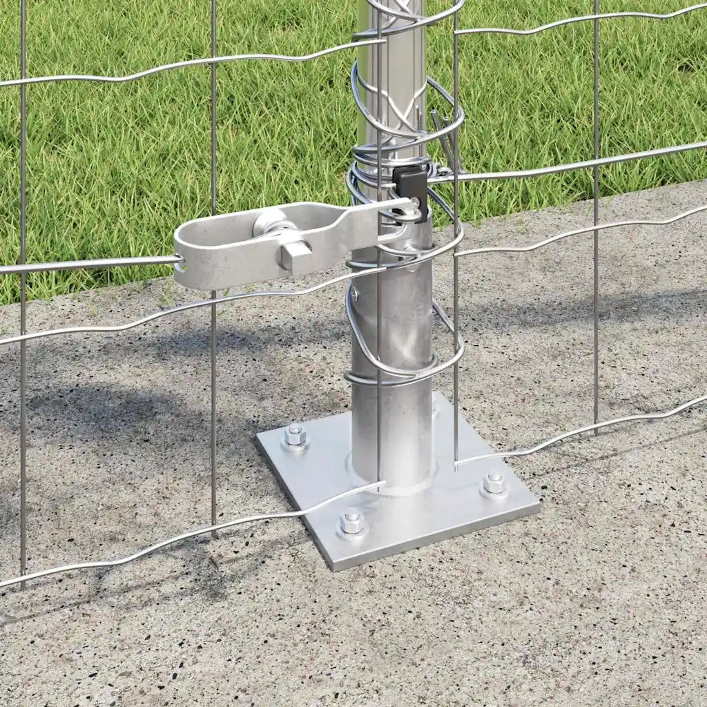 Recinzione da Giardino | Recinzione con Posto Argento 1 x 25 m Acciaio
