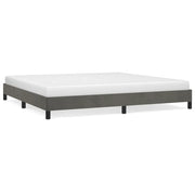 Giroletto senza Materasso Grigio Scuro 200x200 cm Velluto