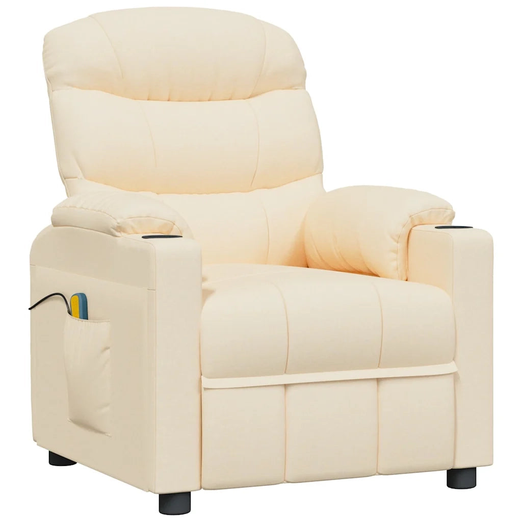 Divano Sedia-Poltrona Massaggiante Crema in Tessuto 651433