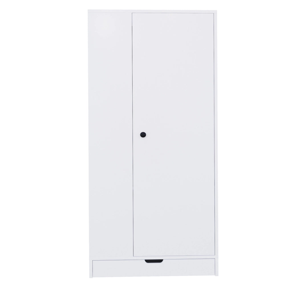 Armadio guardaroba a un'anta con ripiani regolabili 70x40x170 cm; bianco