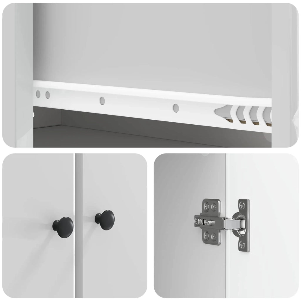 Set di armadi 2 pz Bianco Lucido Legno ingegnerizzato 3416902