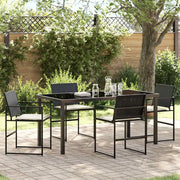 Set da Pranzo per Giardino 5 pcs Nero 3379331