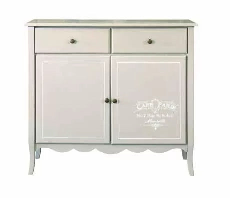 Credenza shabby tortora in legno 2 porte 2 cassetti 110x35x100 - Mobili 2G