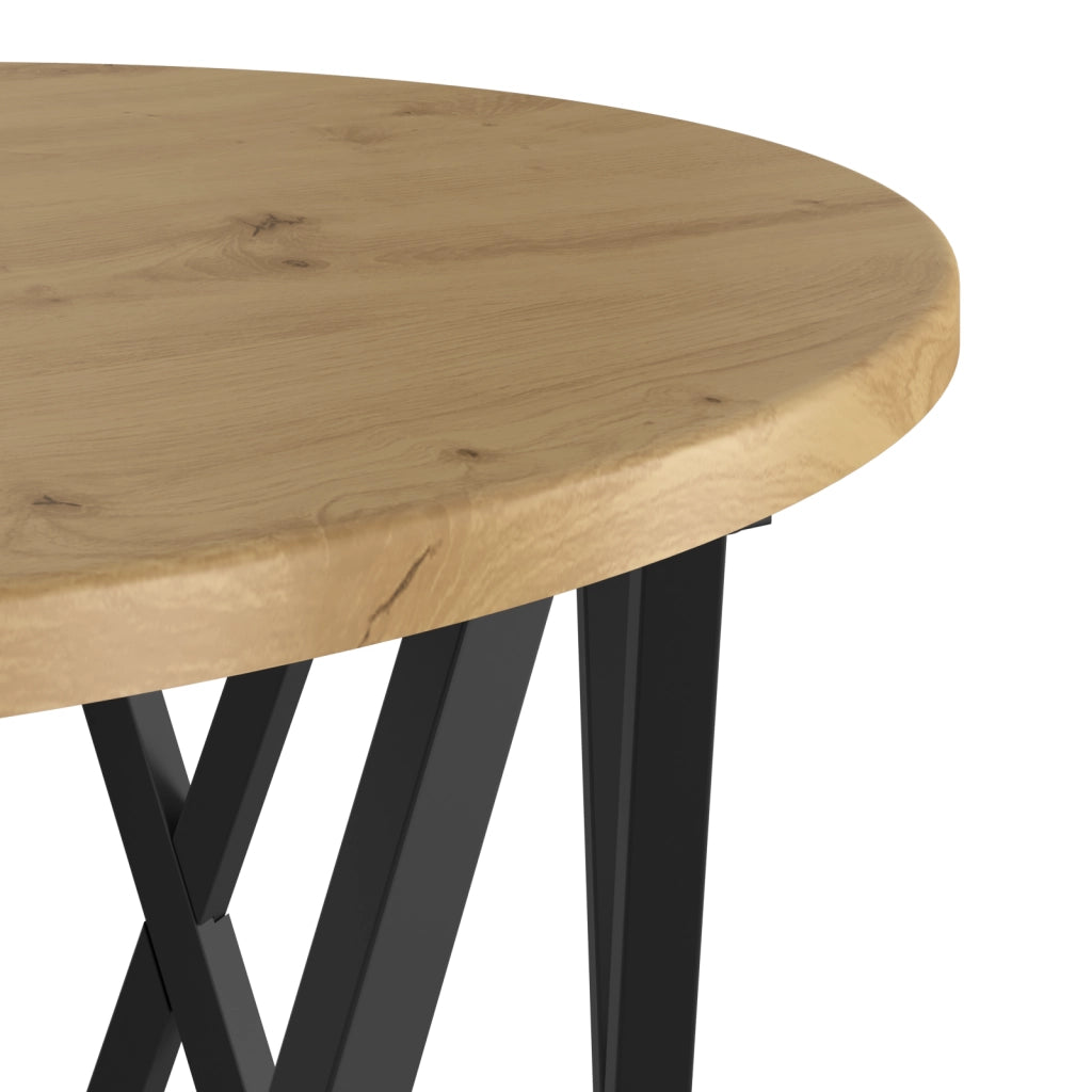 Set di tavolini impilabili 2 pcs in legno ingegnerizzato rovere artisanale