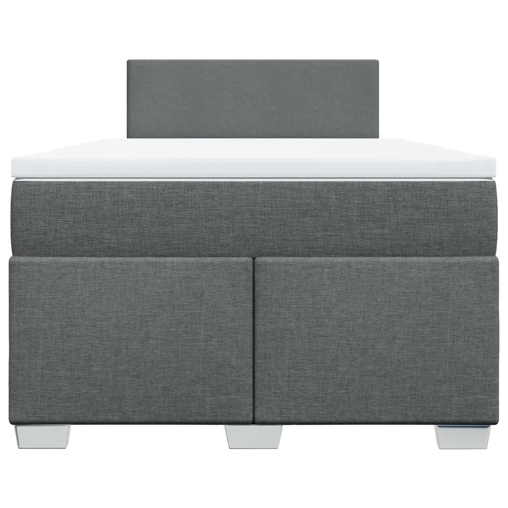 Giroletto a Molle con Materasso Grigio Scuro 120x200 cm Tessuto