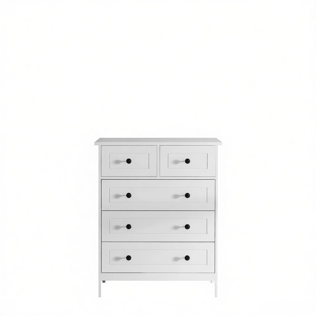 CASSETTIERA 5 cassetti 74x40x91 cm bianco MDF e truciolare
