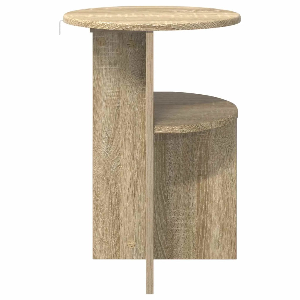 Tavolo laterale con archiviazione Rovere Sonoma Ø 39,5 x 55 cm
