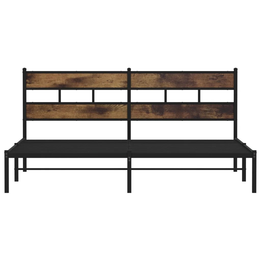 Giroletto senza Materaso in Metallo Rovere Fumo 183x213 cm