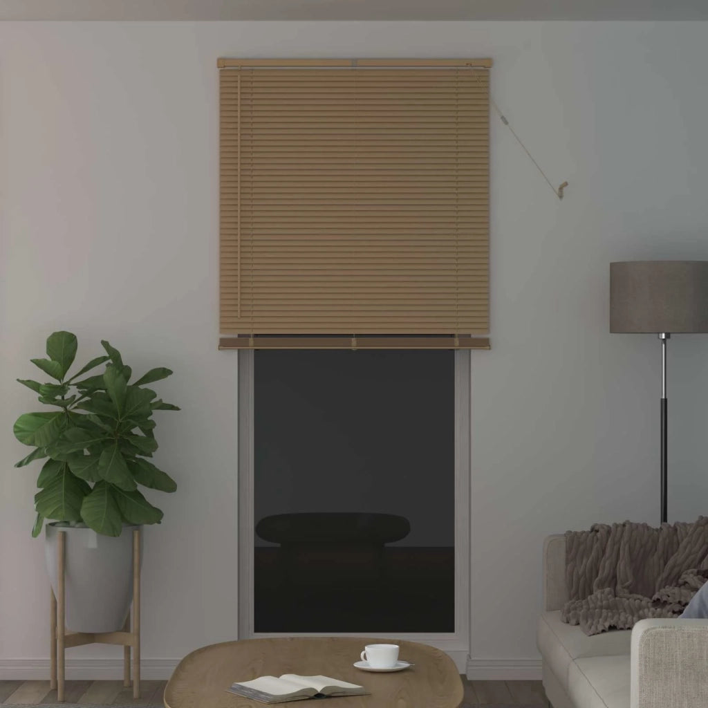 Tenda Veneziana Marrone Chiaro con Motivo 213 x 80 cm PVC 42003775