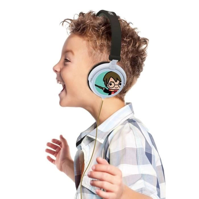 HARRY POTTER - Cuffie stereo cablate - Pieghevole per bambini con limitazione del volume di ascolto