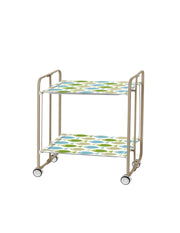 Carrello da cucina pieghevole sabbia con ruote BAUHAUS 2 ripiani