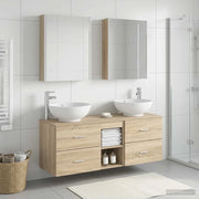 Set di mobili per il bagno 5 pcs Rovere Sonoma 3406969
