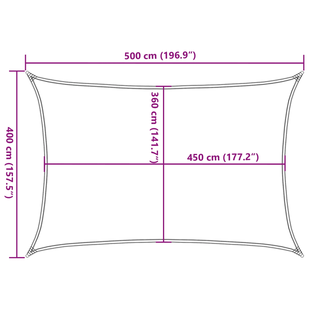 Vela Parasole 160 g/mÂ² Terracotta 4x5 m in HDPE