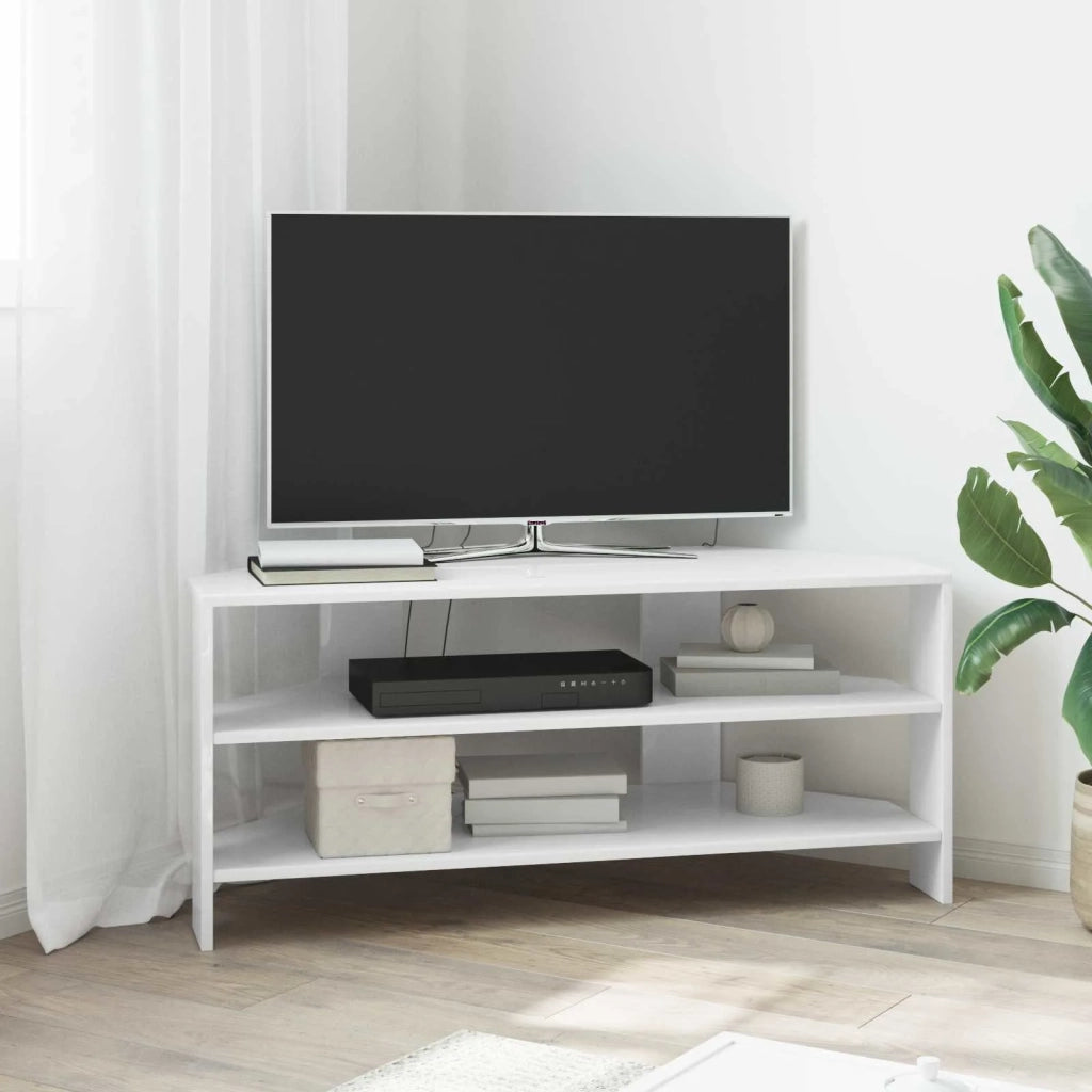 MobileTVAngolare 102x40,5x45cm Bianco ad Alto Lucido 889769