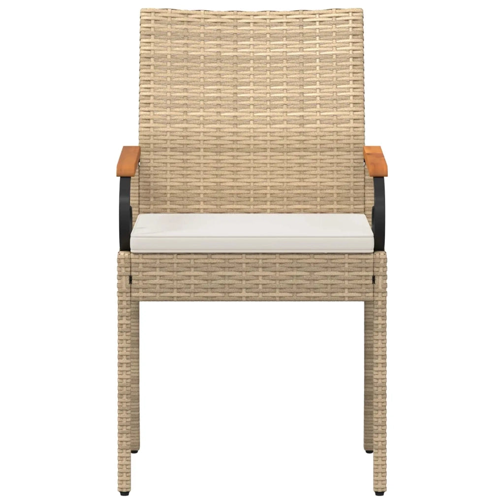 Sedie da giardino con cuscino 2 pz | Sedie da Esterno Beige e Bianco Crema