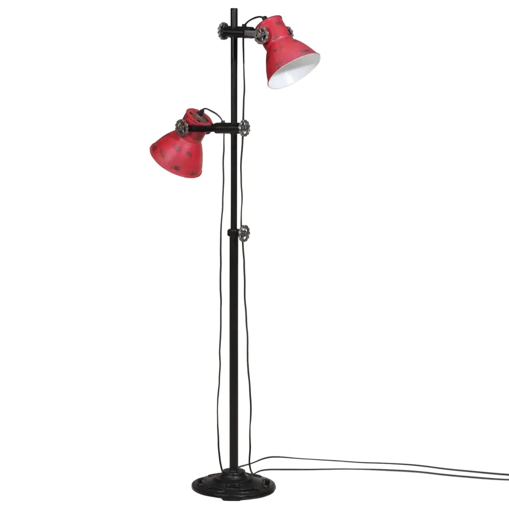 Lampada da Terra 25 W Rosso Anticato 25x25x90/140 cm E27 CFW3447930