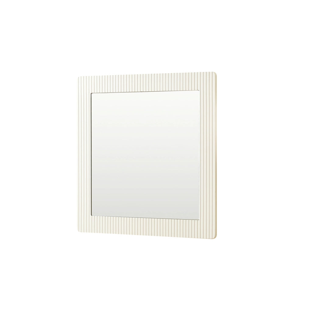 Specchio da parete quadrato 80 x 80 cm con cornice bianca in MDF