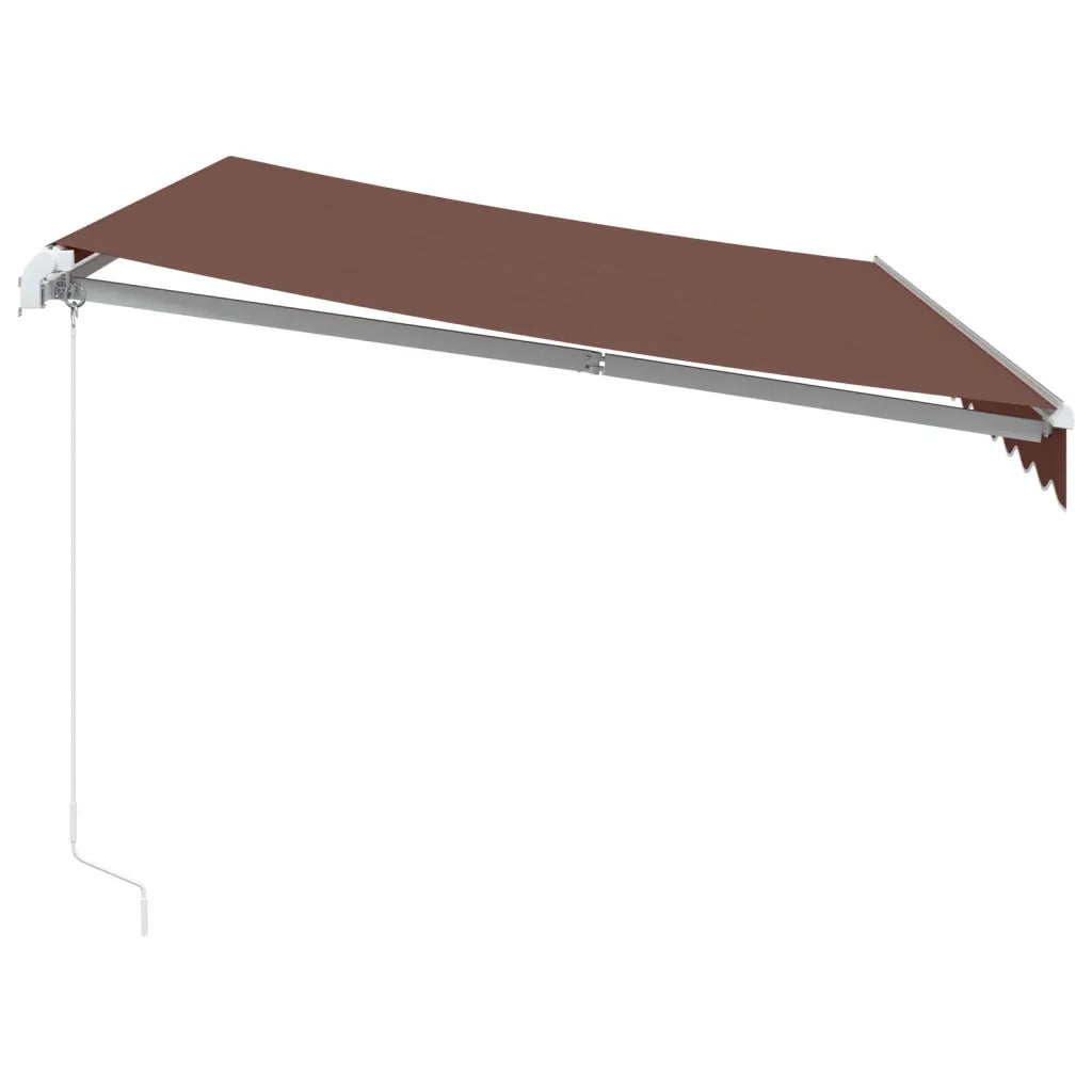 Tenda Sole Retrattile Manuale 350x250 cm Marrone 3215631