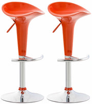 Set 2 sgabelli Saddle arancione