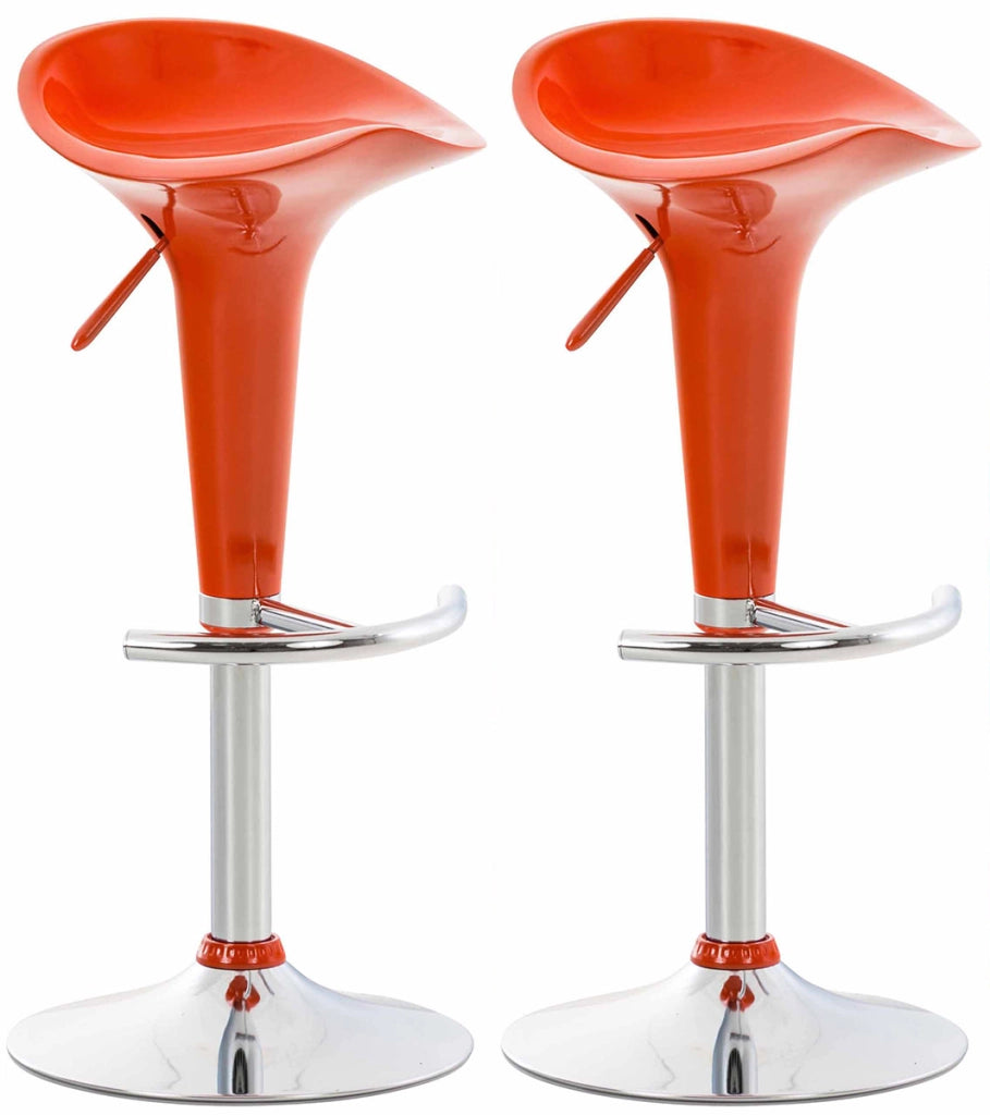 Set 2 sgabelli Saddle arancione