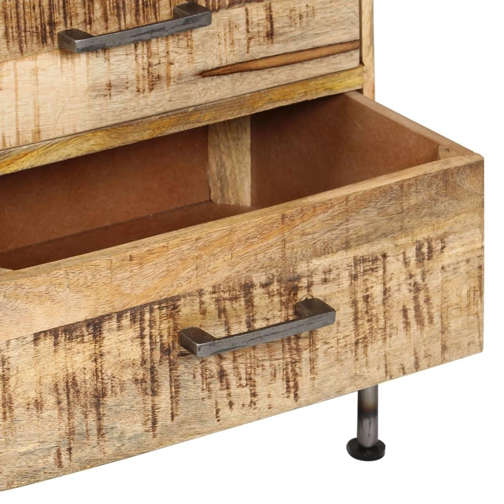 Buffet credenza mobiletto consolle mobile contenitore cassettiera 106 cm legno massello di mango 4402089