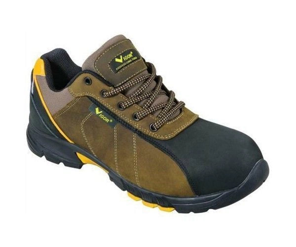 Vigor Scarpe di Sicurezza Paride S3 Pelle Pieno Fiore Puntale Composito Suola Antistatica EN ISO 20345:2011 Numero 45