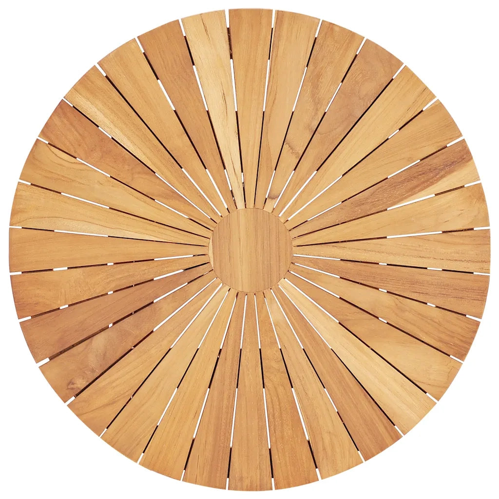 Tavolo da Giardino Pieghevole Ã˜  60 cm Legno Massello di Teak cod mxl 34285