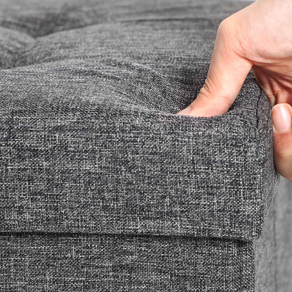 Cassapanca con coperchio ribaltabile (apertura su 2 lati) panca portaoggetti capacità di carico 300 kg 76 x 38 x 38 cm grigio 12_0005138