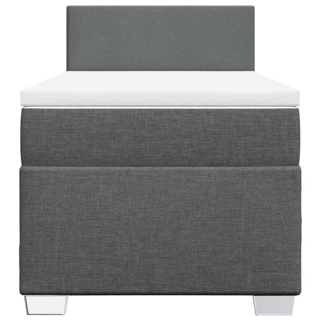 Giroletto a Molle con Materasso Grigio Scuro 80x200 cm Tessuto 3288009