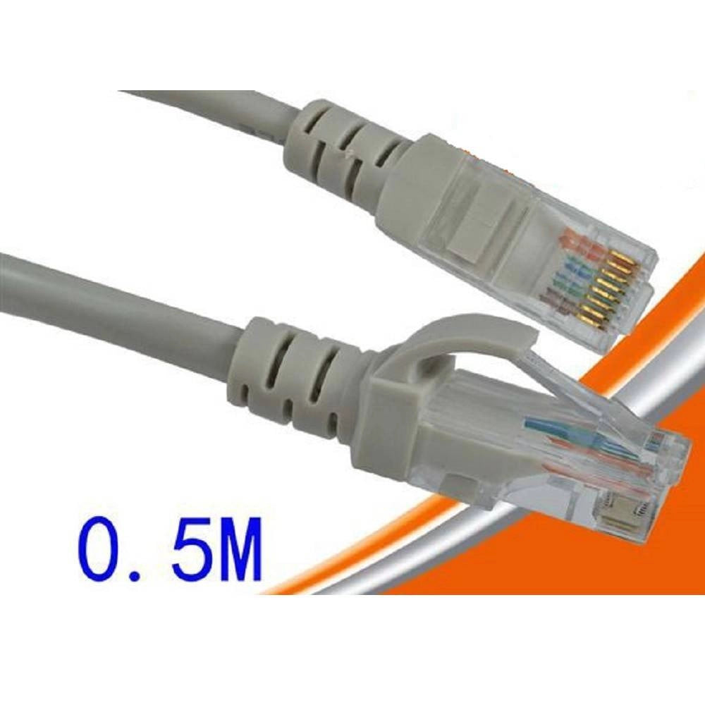 Trade Shop - Cavo Di Rete Lan Ethernet Cat.5 0,5 Metri Per Computer Laptop Notebook It-0.5m -