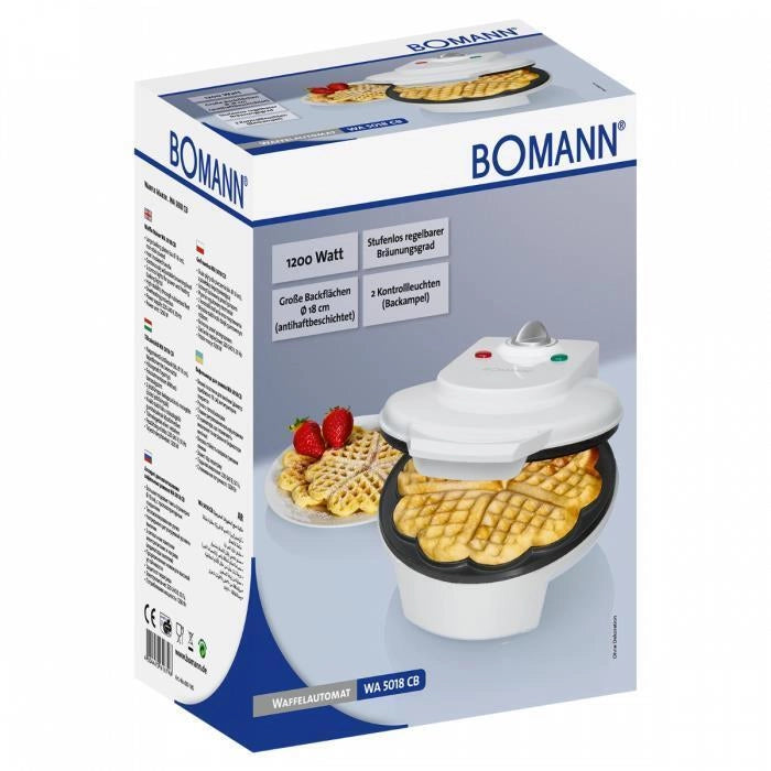 Bomann WA 5018 CB 1 waffle 1200 W Bianco