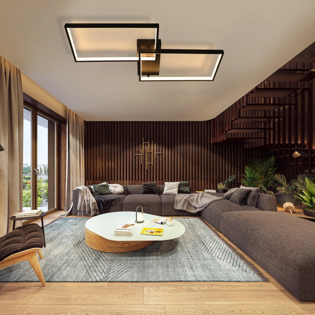 ZMH Lampada da soffitto a LED con telecomando - Lampada da camera da letto in metallo