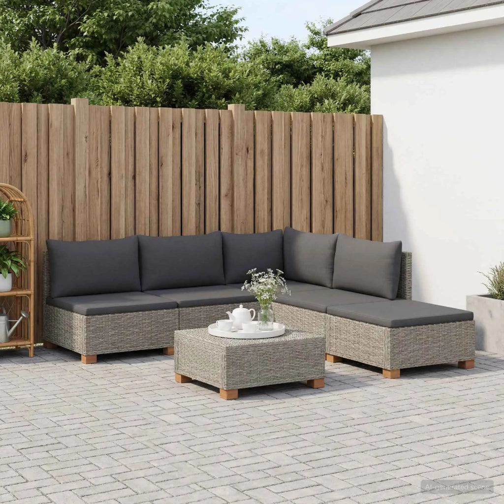 6 pz Set Lounge in Rattan con Cuscini GENDT Rattan naturale 3429871