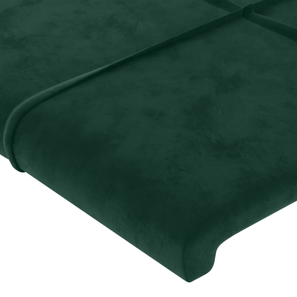 Testiera ad Orecchio Verde Scuro 183x23x78/88 cm in Velluto 3117207