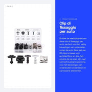 Set di Clip Universali 60 pezzi - Clip per Auto Universali - Viti a Clip in Plastica - Resistente ai Vibrazioni - 5 Tipi diversi - Alta Qualità - Clip per Auto