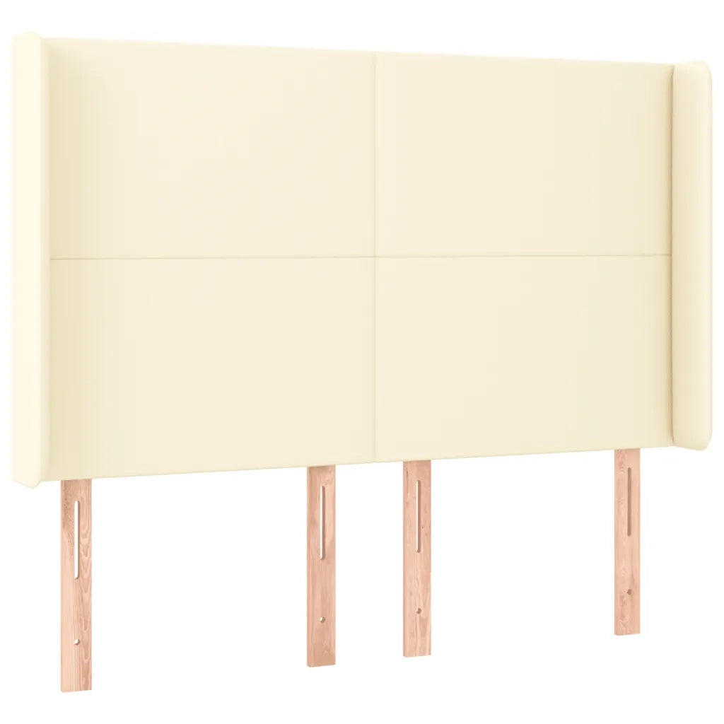 Testiera a LED Crema 147x16x118/128 cm in Similpelle  cod mxl 50325