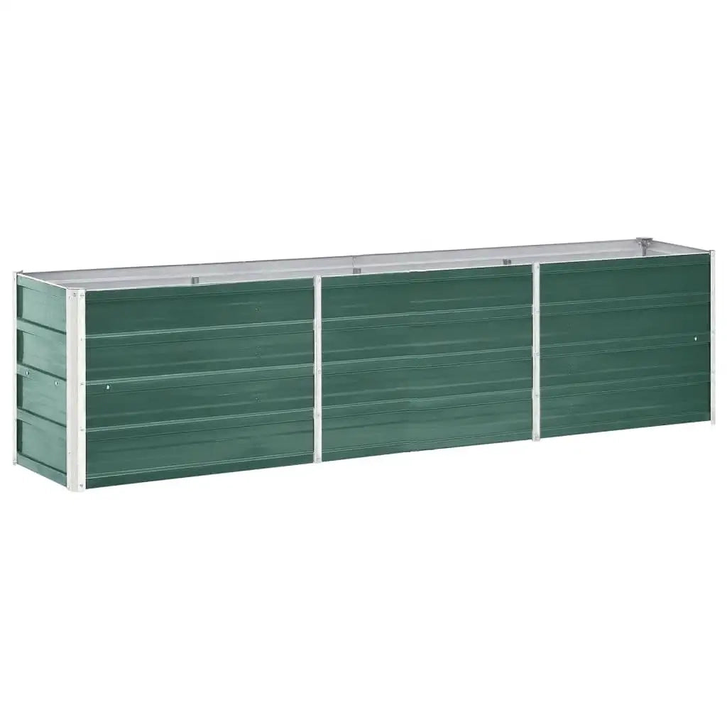 Letto Rialzato in Acciaio Zincato 240x40x45 cm Verde 47045
