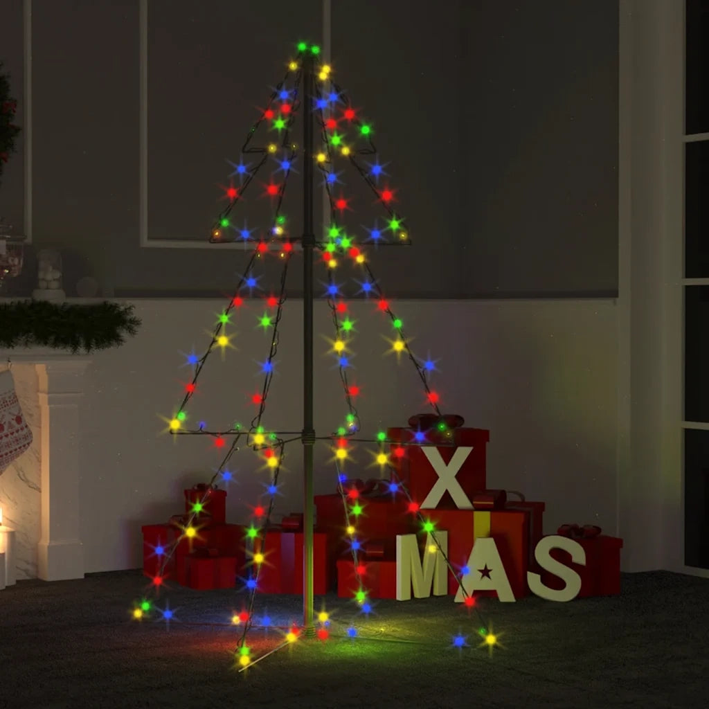 Albero di Natale a Cono 160 LED per Interni Esterni 78x120 cm 328569