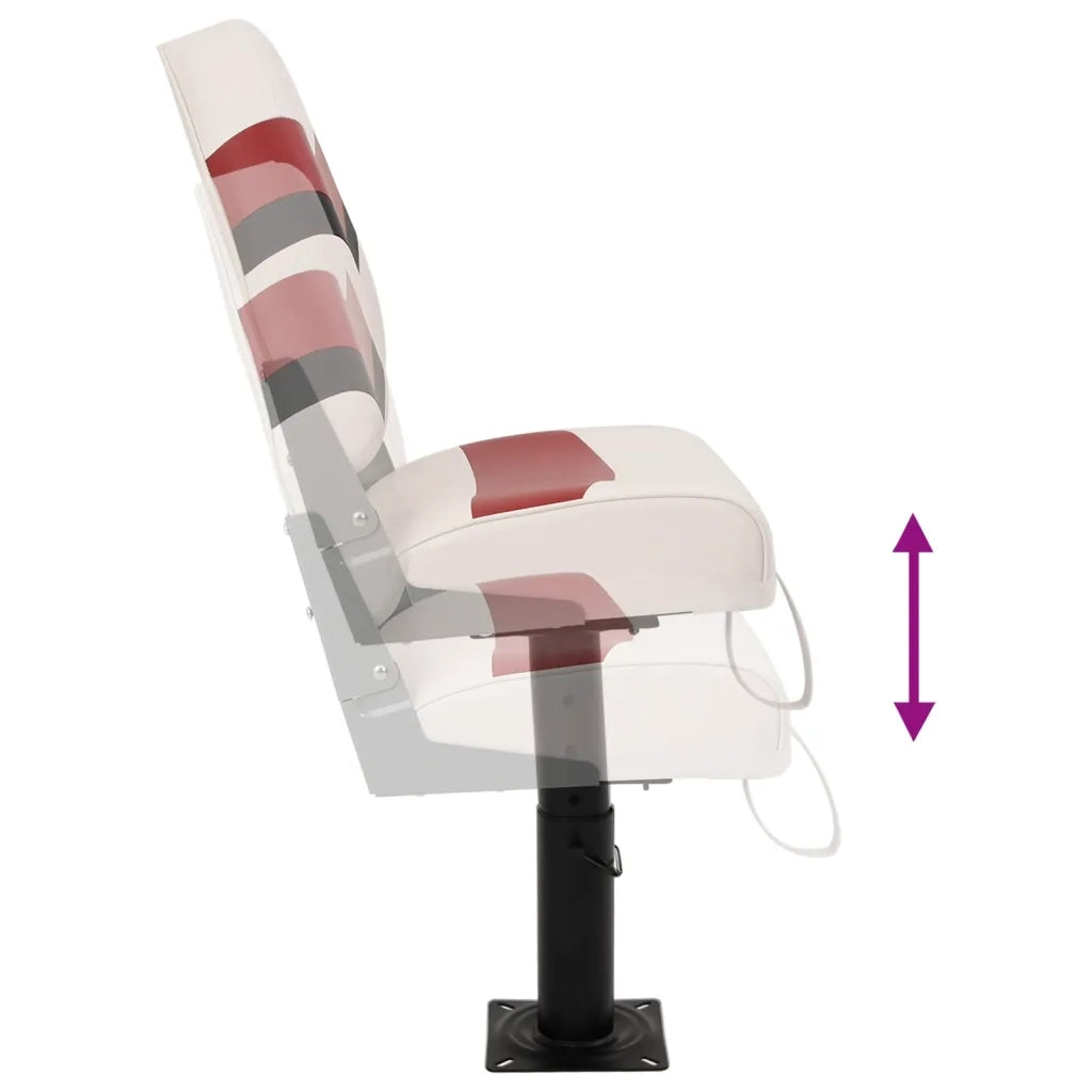 vidaXL Set Sedile da Barca Pieghevole 4 pz con Schienale Alto