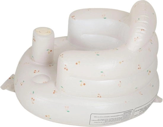 Bambino Sedile Inflato 3-36 Mesi Con Pompa Integrata Sedia a Sostegno per Neonati - Per Giocare Mangiare Bagnare Viaggiare - Carrozza Media Tessuto Pera .