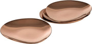 Set di 4 bordoni in acciaio inossidabile PVD trattato - 9 x 9 cm - altezza 1 cm - finitura a coperchio