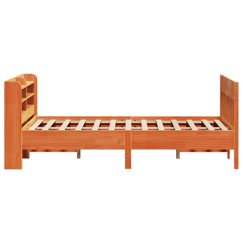 vidaXL Letto senza Materasso Marrone Cera 135x190 cm in Legno di Pino